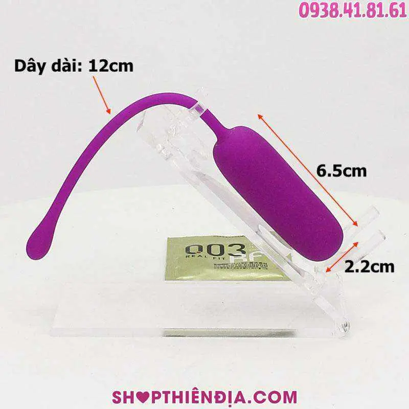 Kích thước trứng rung silicon có dây cầm Joyce