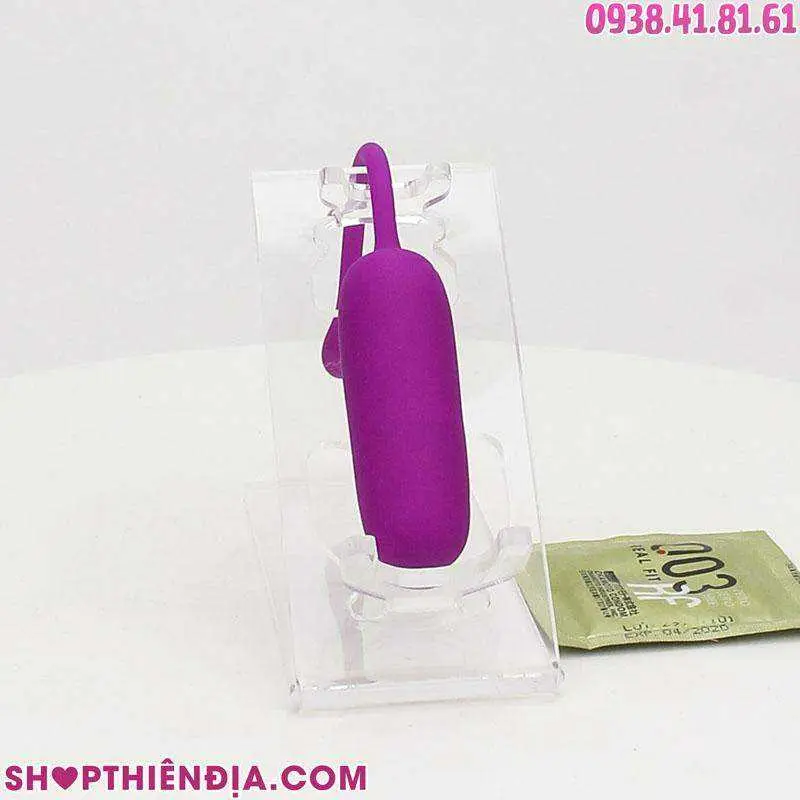 Mặt trước trứng rung silicon có dây cầm Joyce
