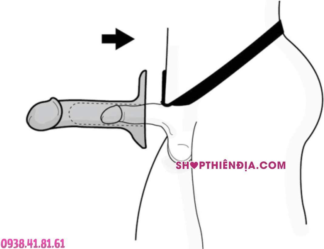 Đeo bao đôn dên bằng cách trượt vào