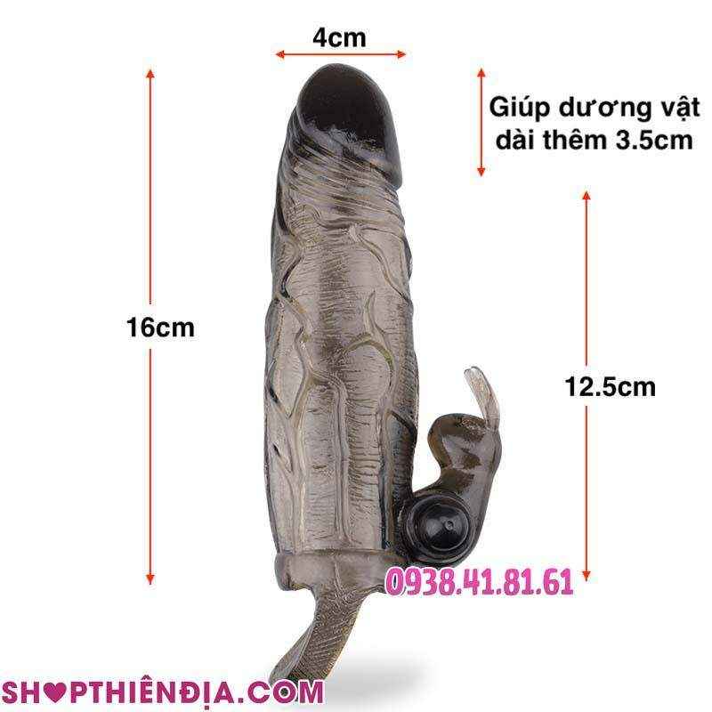 Kích thước bao cao su đôn dên có quai đeo trong suốt Thunder