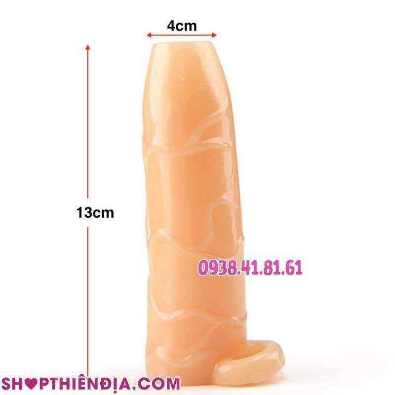 Kích thước bao cao su đôn dên hở đầu có quai đeo Xtra