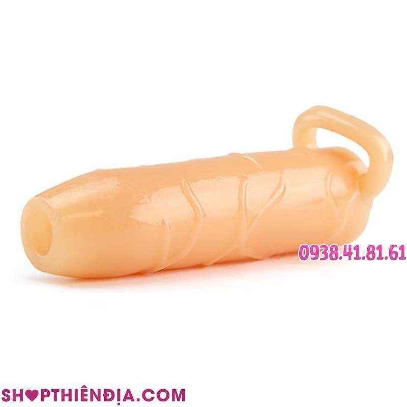 Bao cao su đôn dên hở đầu có quai đeo Xtra nằm ngang