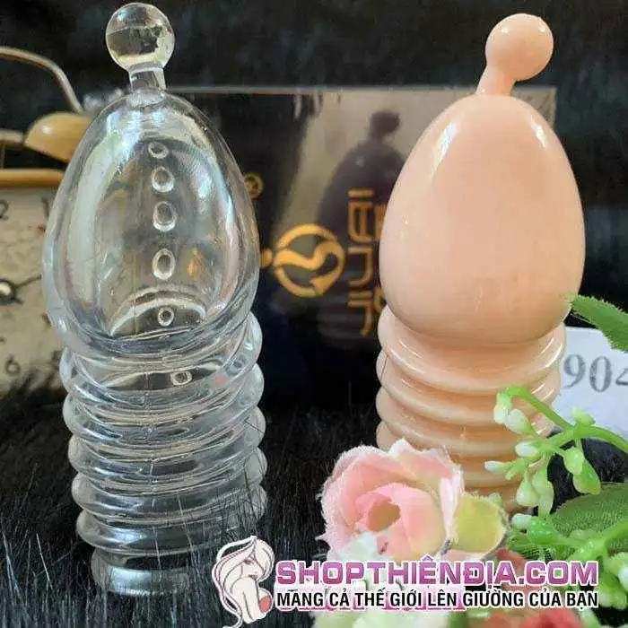 Bao cao su đôn dên khúc đầu có gân bi Big Ball trong suốt và màu da