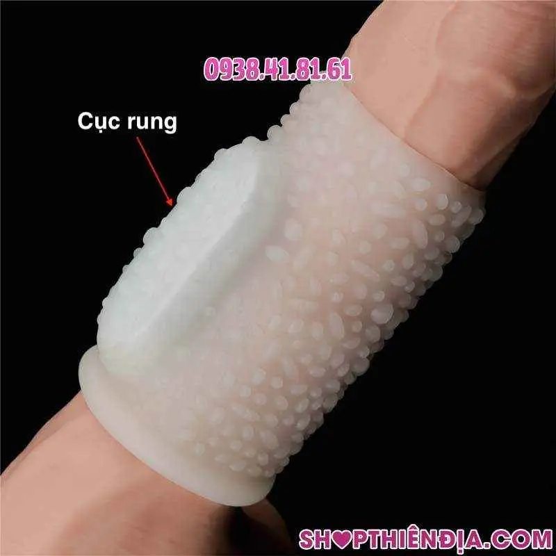 Bao cao su đôn dên khúc giữa Gordon gai nhám đeo vào dương vật giả