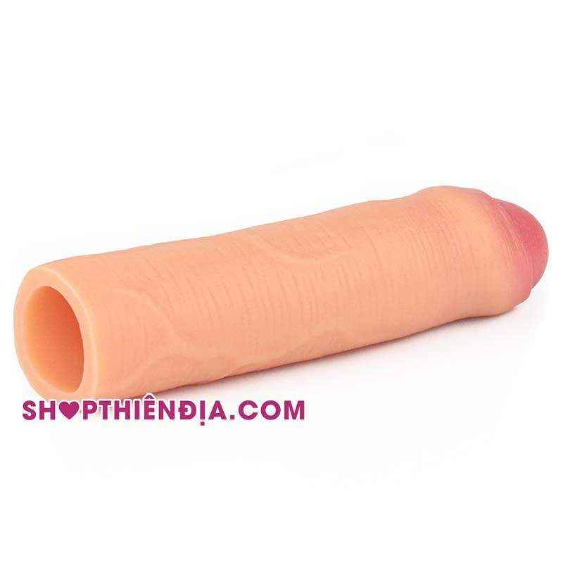 Bao cao su đôn dên như thật siêu mềm Foreskin đầu khấc (+3cm)