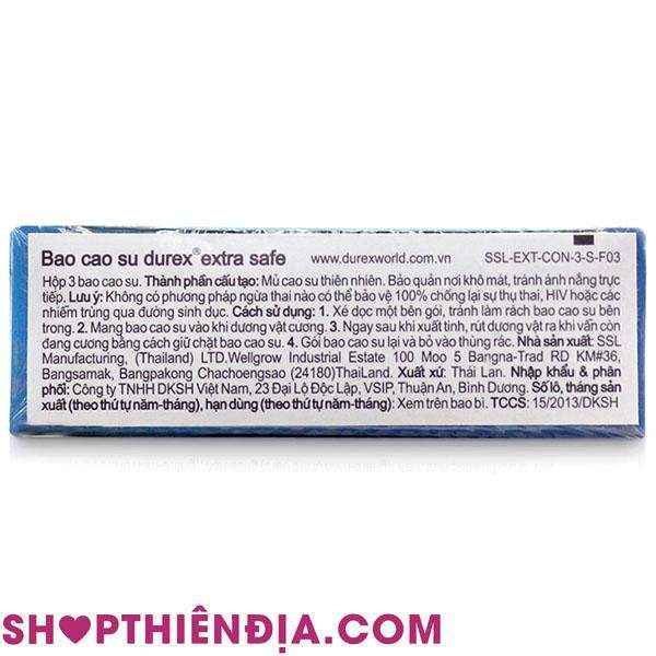 Bao cao su Durex Extra Safe