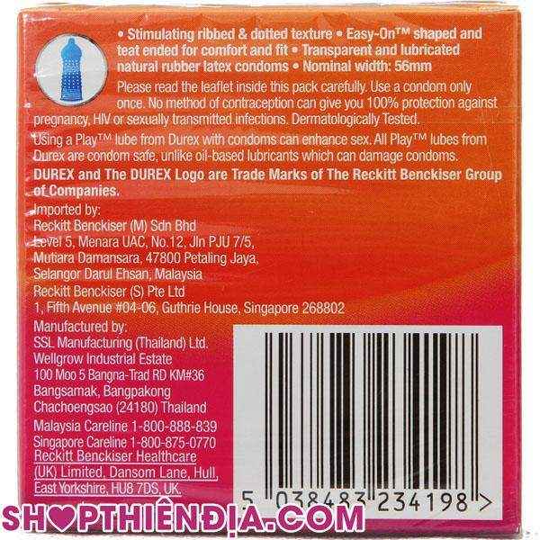 Bao cao su Durex Pleasuremax