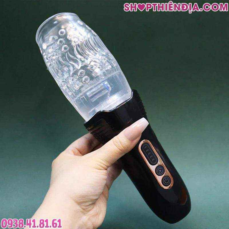 Cốc thủ dâm trong suốt Arthur rung xoay thụt