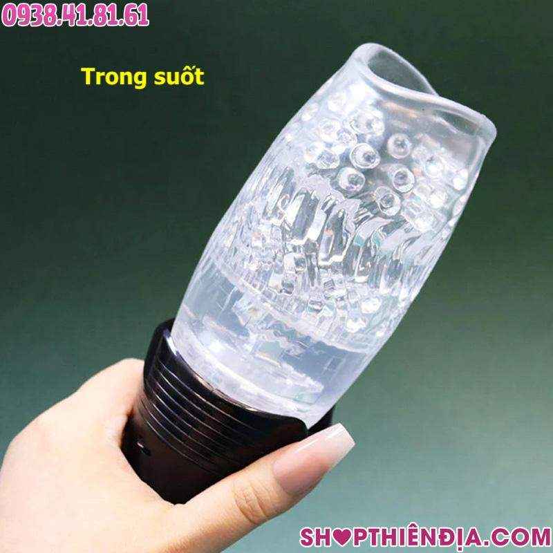 Cốc thủ dâm trong suốt Arthur rung xoay thụt