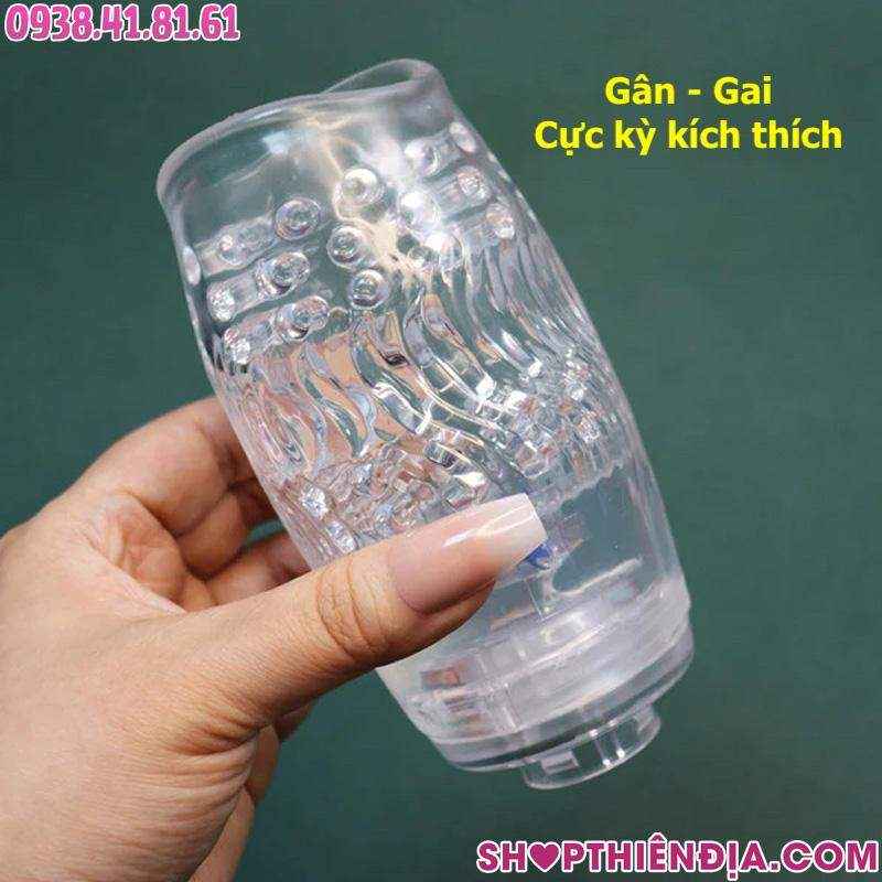 Cốc thủ dâm trong suốt Arthur rung xoay thụt