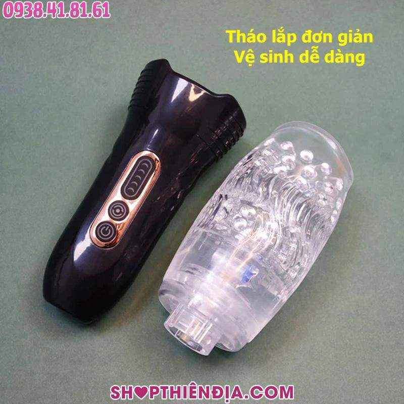 Cốc thủ dâm trong suốt Arthur rung xoay thụt