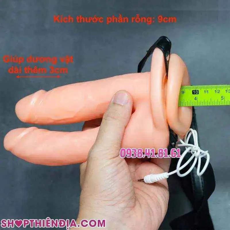 Chiều dài phần rỗng dương vật giả 2 đầu có dây đeo cho nam Balvin