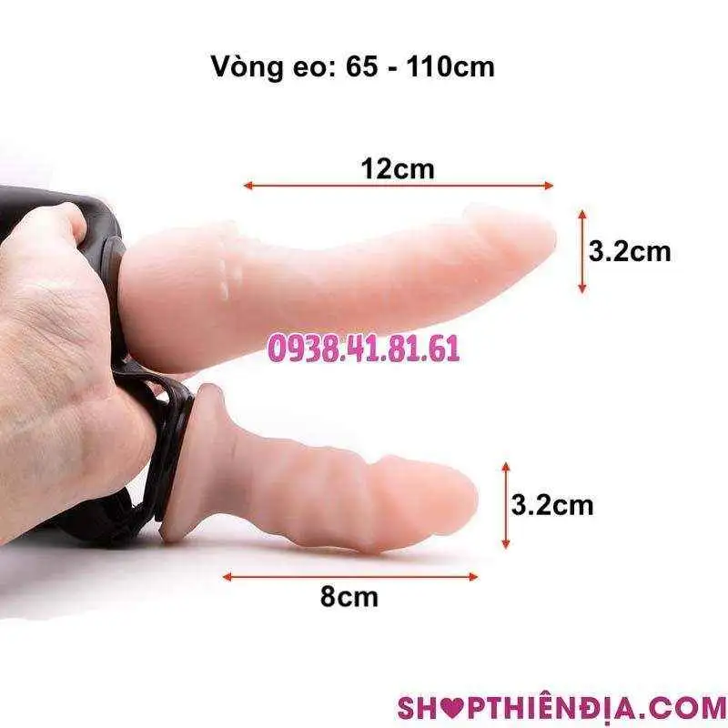 Kích thước dương vật giả có dây đeo 2 đầu Ultra
