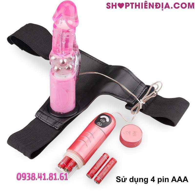 Pin của dương vật giả có dây đeo đặc ruột rung xoay Baci