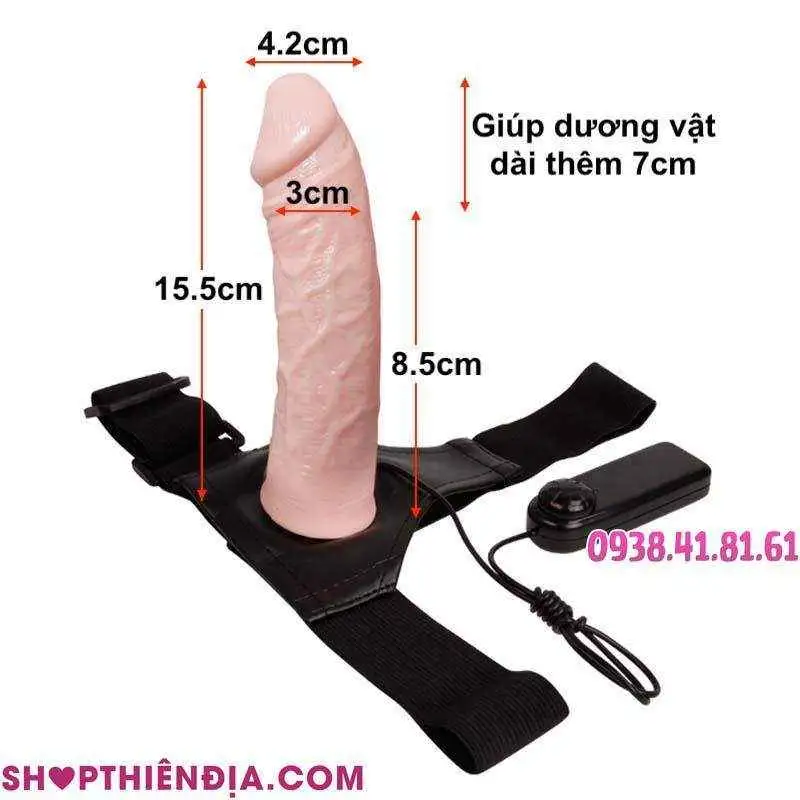 Kích thước dương vật giả có dây đeo rỗng ruột Sacha