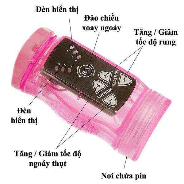 Dương vật giả đa năng rung xoay ngoáy thụt