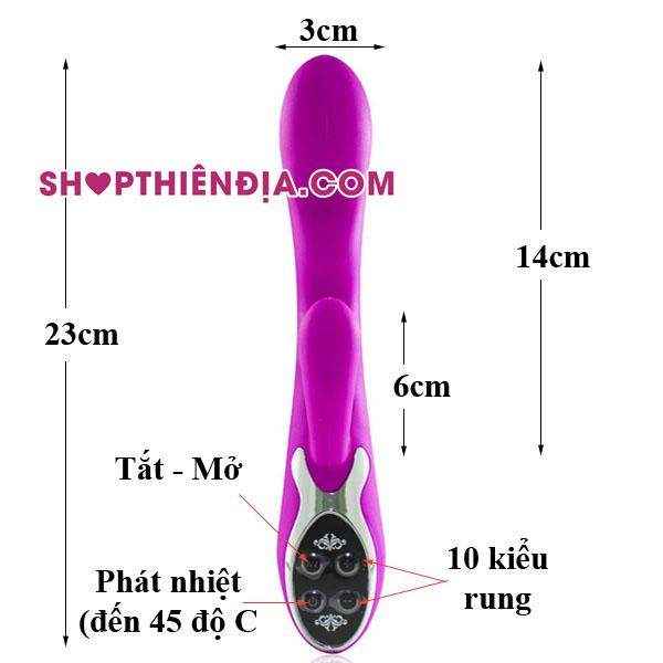Dương vật giả silicon rung tỏa nhiệt 04