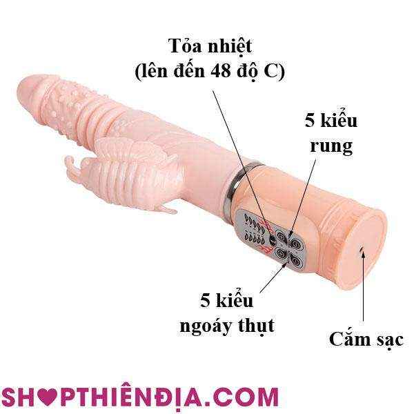 Dương vật giả tỏa nhiệt rung thụt ngoáy 05