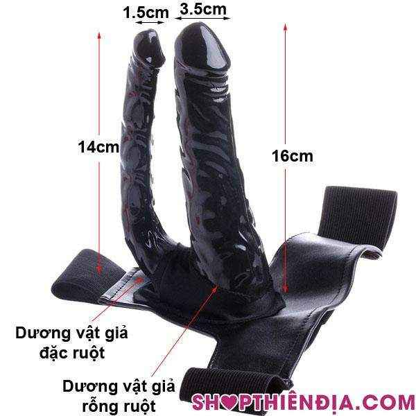 Dương vật rỗng ruột có dây đeo 2 đầu