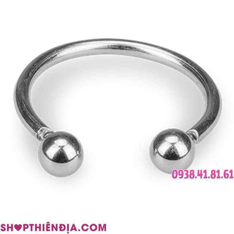 Khuyên đeo dương vật inox 2 bi Maxim 03