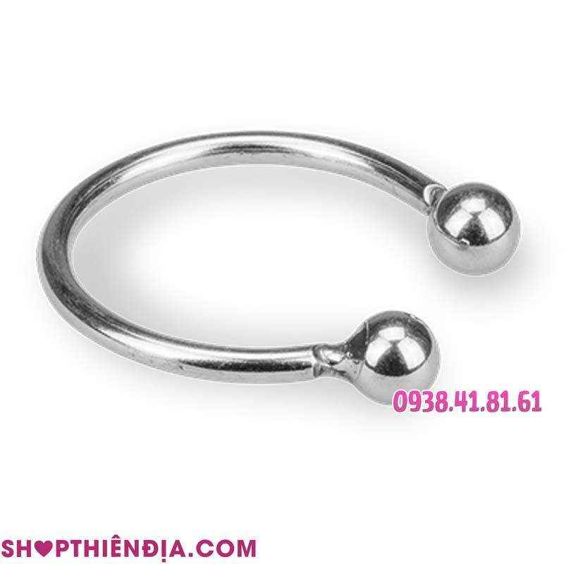 Khuyên đeo dương vật inox 2 bi Maxim 02