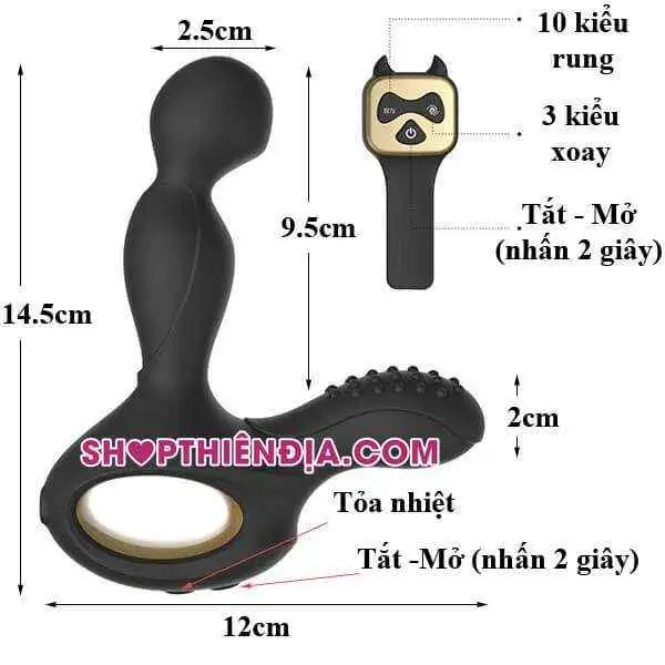 Kích thích hậu môn điều khiển từ xa rung ngoáy 05