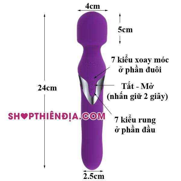 Máy rung Aphojoy 1 đầu rung + 1 đầu xoay ngoáy