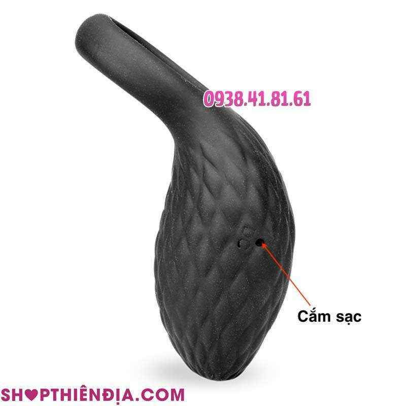 Mặt bên cạnh nhẫn rung silicon cho nam cao cấp Heloise