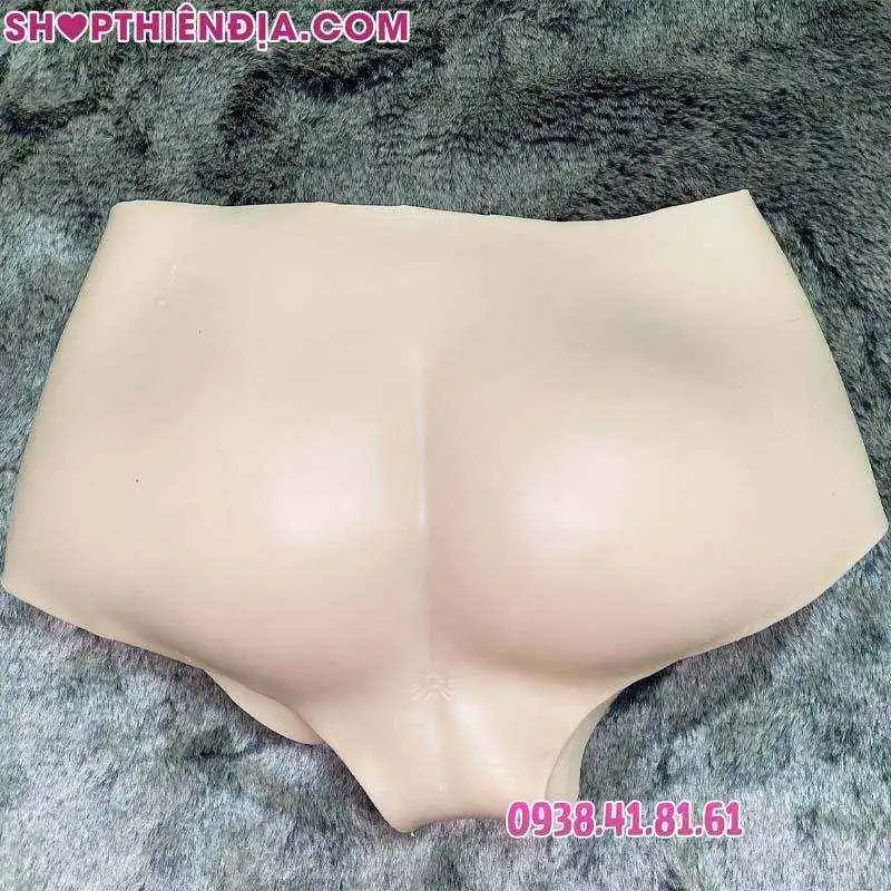 Mặt sau quần boxer silicon gắn dương vật giả đặc ruột Despina có rung
