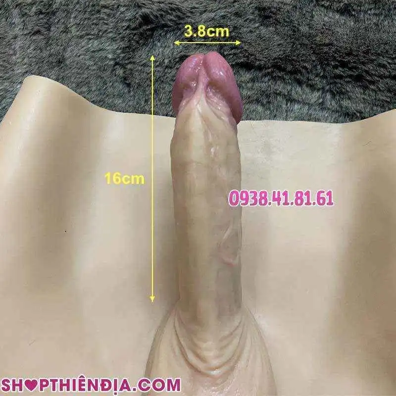 Kích thước quần boxer silicon gắn dương vật giả đặc ruột Despina có rung