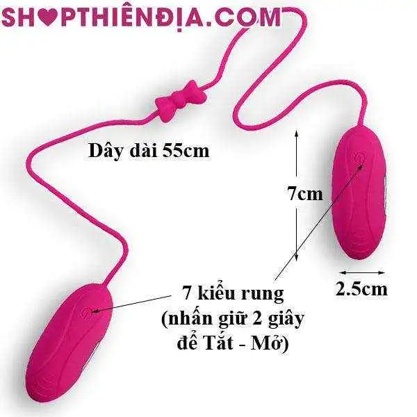 Trứng rung dạng dây 2 đầu riêng biệt 05