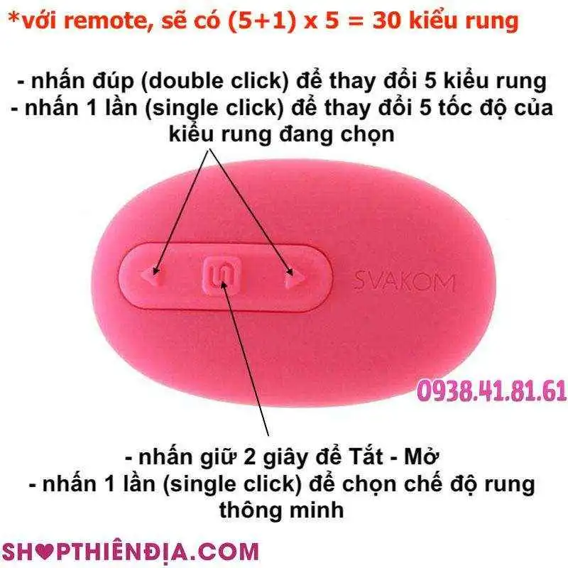 Hướng dẫn sử dụng remote của trứng rung điều khiển từ xa cao cấp Elva