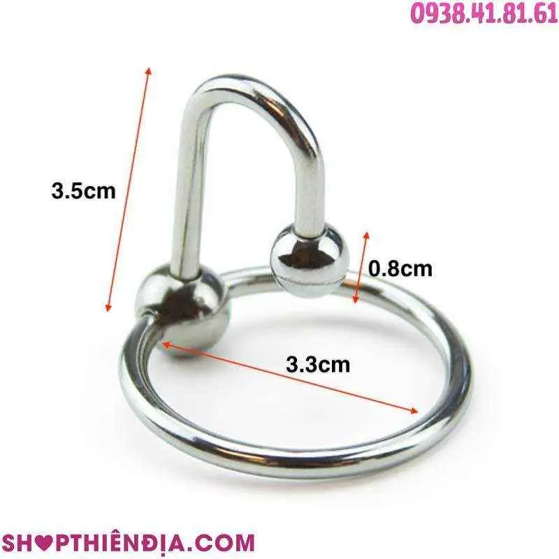 Kích thước vòng đeo đầu khấc kèm bi thông niệu đạo Stopper