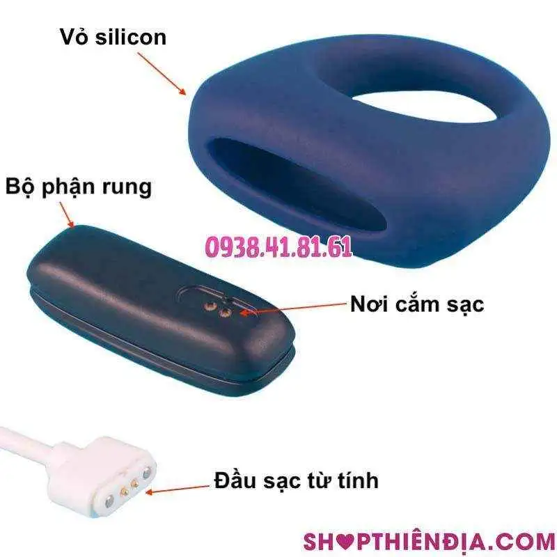 Các bộ phận của vòng rung cao cấp điều khiển qua điện thoại Dante
