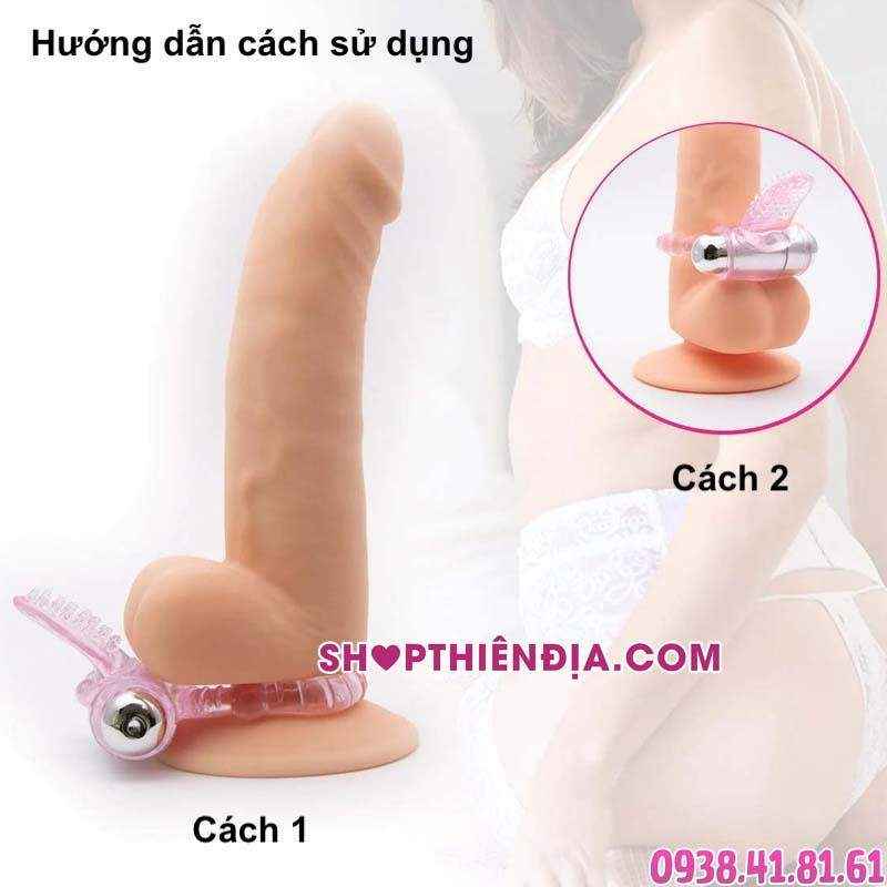 Vòng rung tình yêu có lưỡi gai Sweet đeo vào dương vật giả