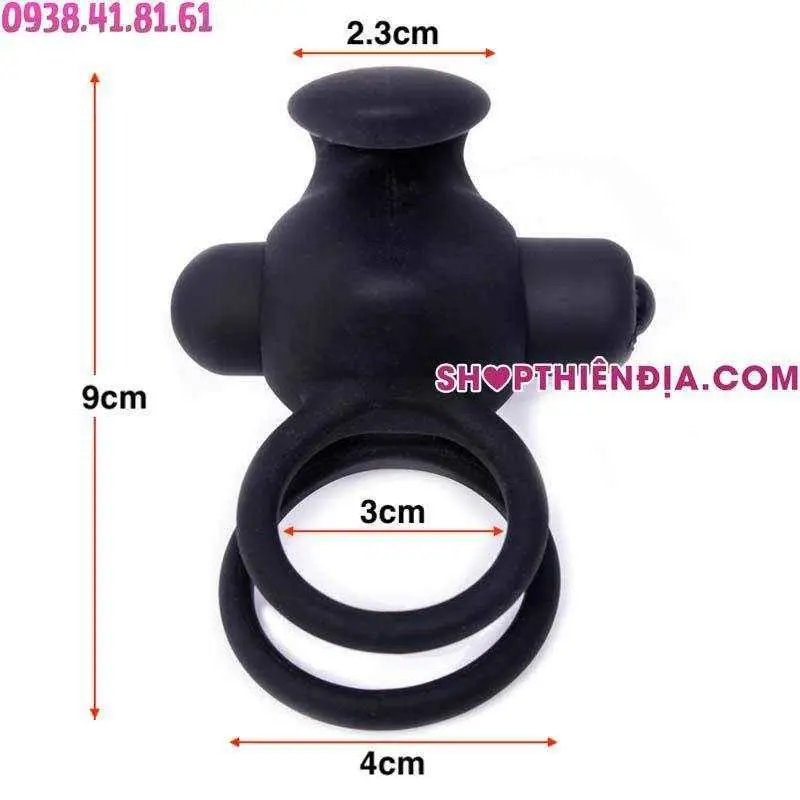 Kích thước vòng rung tình yêu kép kích thích âm vật Duo