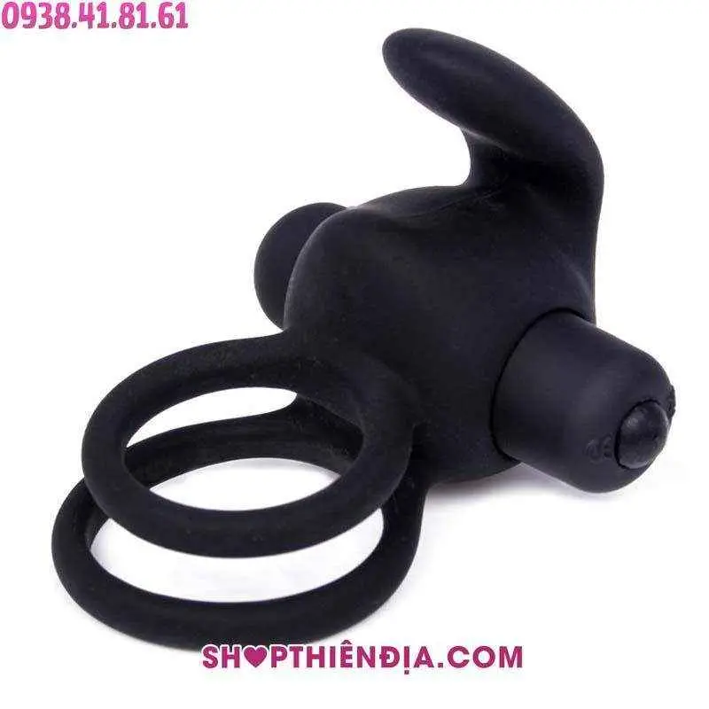 Mặt trước vòng rung tình yêu kép kích thích âm vật Duo