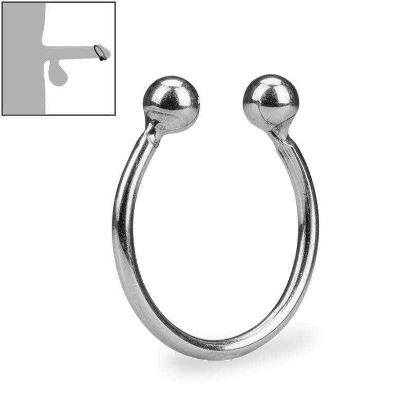 Khuyên đeo dương vật inox 2 bi Maxim