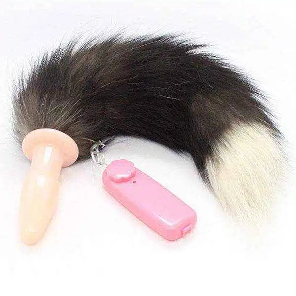 Sextoy đuôi cáo silicon có rung