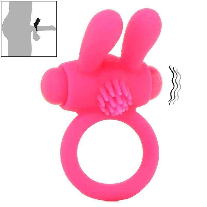 Vòng tình yêu silicon có rung và gai Bunny