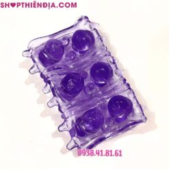 Bao cao su đôn khúc giữa có bi màu xanh dương
