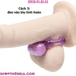 Đeo vòng rung tình yêu trong suốt Fantasy vào bìu tinh hoàn