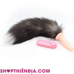 Sextoy đuôi cáo silicon có rung 02