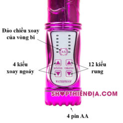 Dương vật giả 2 trong 1 rung xoay ngoáy 06
