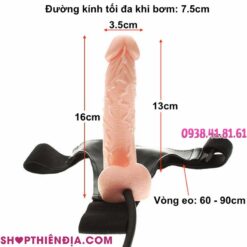 Thông số kích thước dương vật giả có dây đeo bơm hơi Inflat