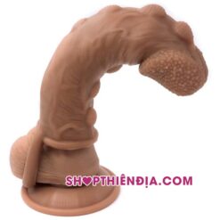 Đeo bao cao su đôn bi nổi siêu mềm Mondel vào dương vật giả