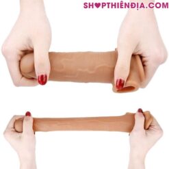 Kéo giãn bcs đôn dên siêu mềm có lỗ tròng bìu tinh hoàn David bằng 2 tay