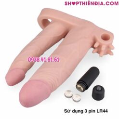 Bao cao su đôn dên cao cấp Prime 2 đầu có rung nằm cạnh cục rung đã mở nắp