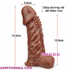 Kích thước bao cao su gân gai làm to dài dương vật Big Tip