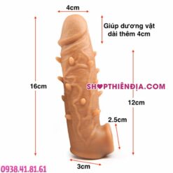 Kích thước bcs đôn dên siêu mềm có lỗ tròng bìu tinh hoàn Dave gai to